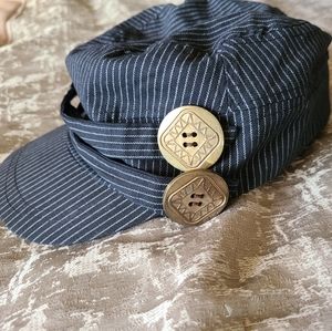 Pinstripe Black Cadet Style Hat